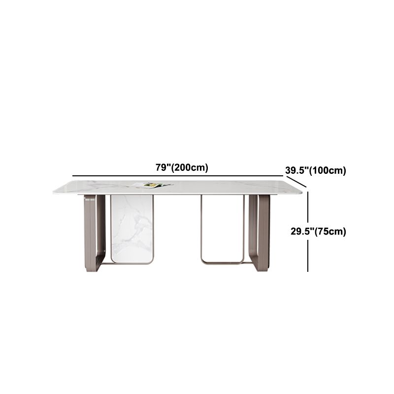 Designer Style Sintered Stone Dining Set Rectangle 1/3/4/5 Pieces Dining Table with Chairs