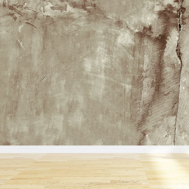 Smooth Big Pastel Mural Cyberpunk Aged Brick Look Wall Covering, Made to Measure