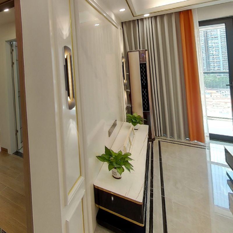 Stile moderno Black Metal Flush Mount Wall Sconce Sconce Geometrica Accensione murale per soggiorno per soggiorno