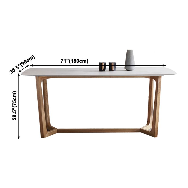 Rechthoek TRESTLE BASE Home Furniture Stone Dining Room Collection voor eetkamer