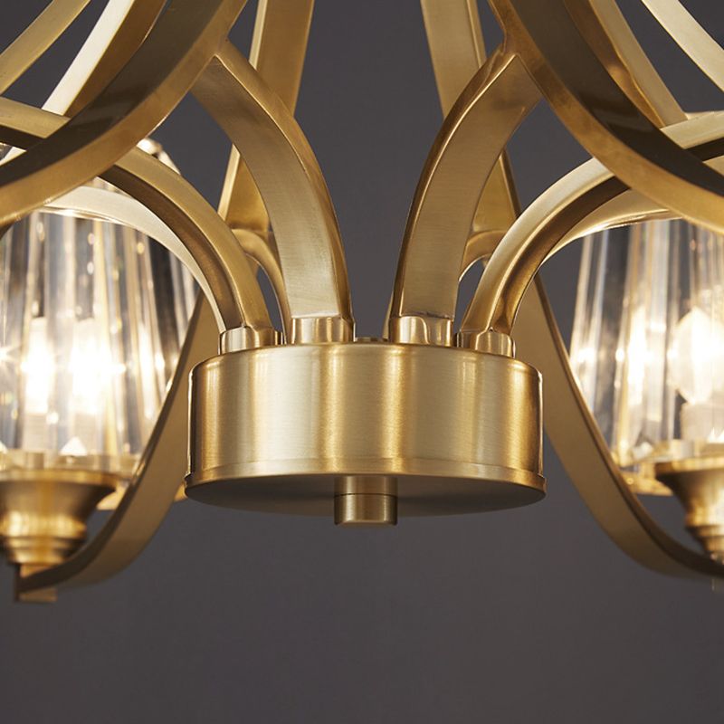 Sputnik Clear Glass Chandelier Pendant Light Industrial Living Room Chandelier Lighting