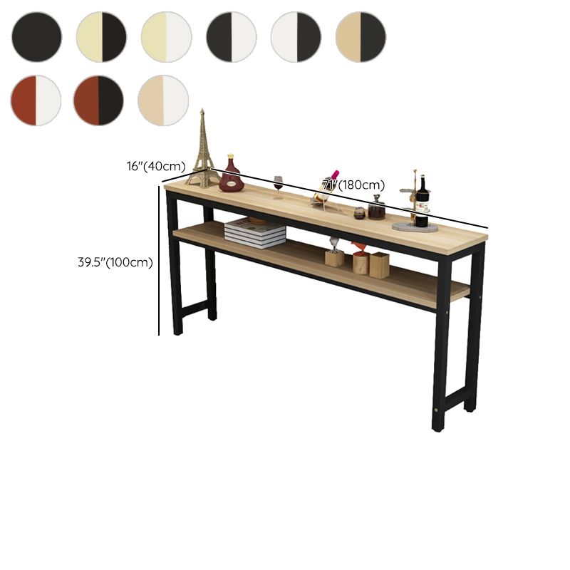 Modern Rectangle Wood Counter Table 3/5 Pieces Bar Table Set for Cafe
