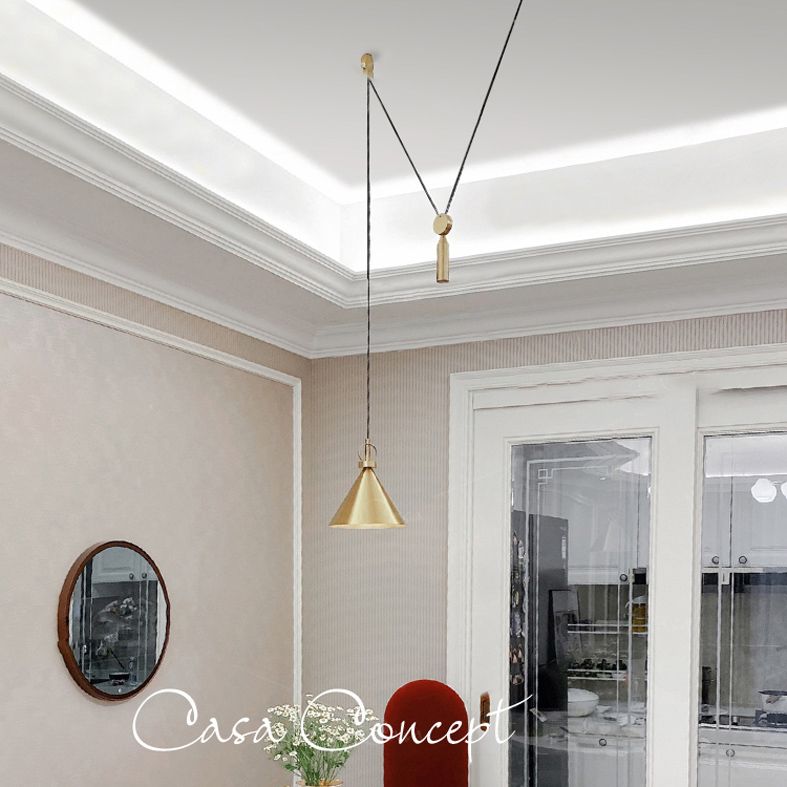 Metal Conical Hanging Light Kit Simplicity Style Down Lighting Pendant for Bedroom