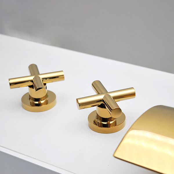 Contemporary Bath Faucet Trim Metal Deck Mounted Bath Faucet Trim