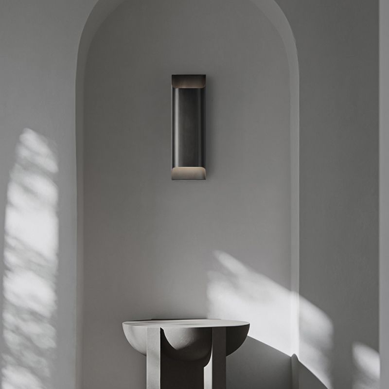 Square Shade Metal Wall Sconce Modern Style Multi Lights Wall Lighting Fixtures in Black