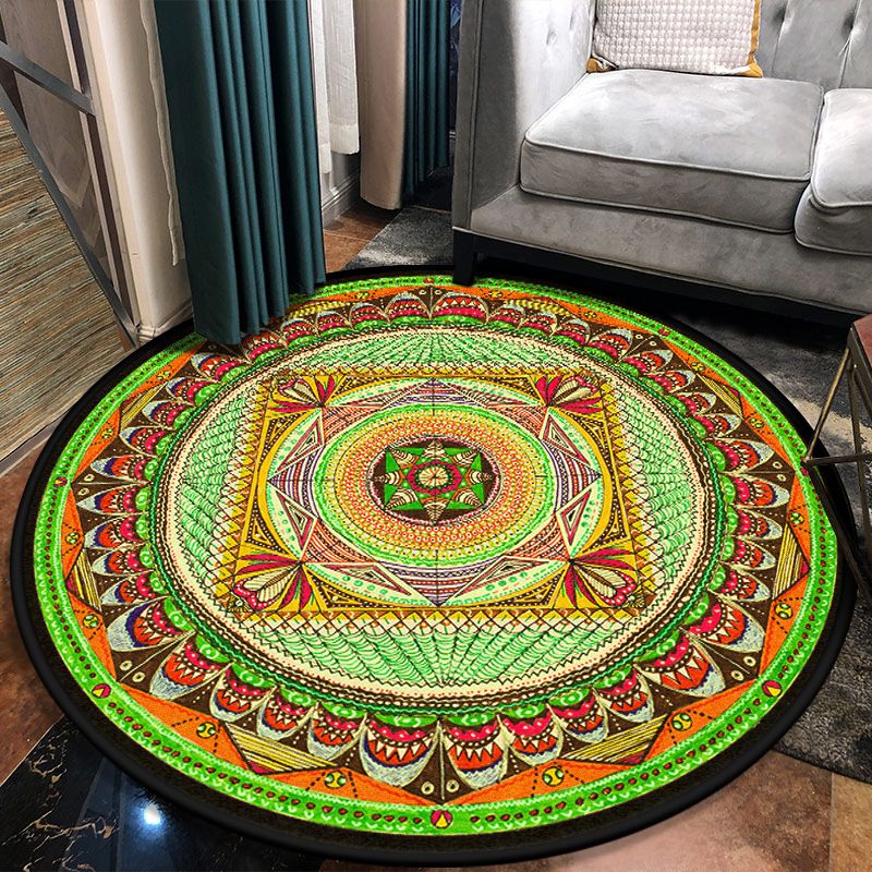 Multi Colored Moroccan Area Rug Synthetics Seamless Geometric Shapes Rug 356 Carpet for Living Room