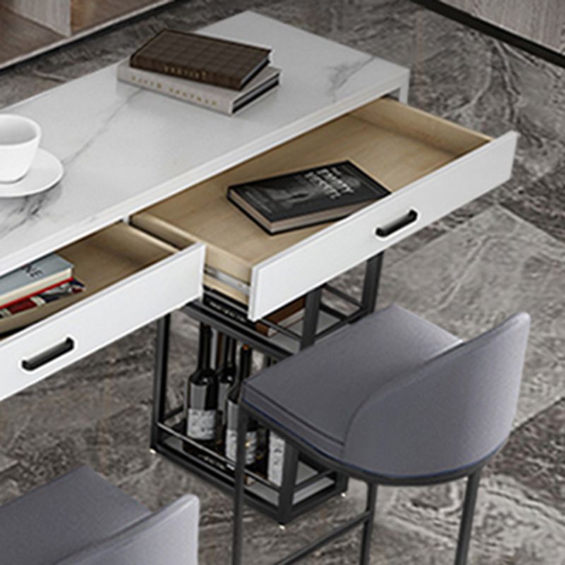 Glam Stone Counter Table 1/3 Pieces Bar Table Set for Living Room