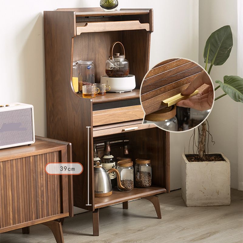Mid-Century Accent Cabinet Bar Pulls Handle Design Storage Cabinet with Door