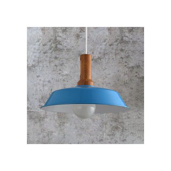 Luce sospesa da fienile elegante retrò 10 "/14" W 1 lampada a soffitto in metallo in metallo in bianco/nero per cucina