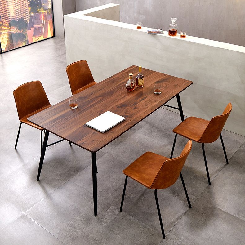 Ensemble de chaises latérales à dossier solide de salle à manger de cuisine de chaise en métal de style contemporain