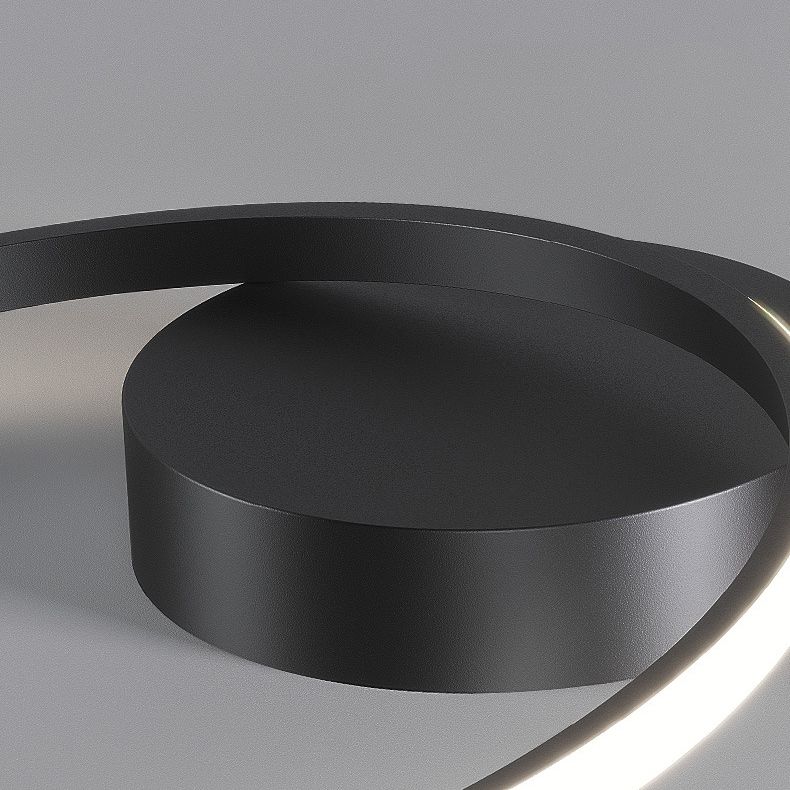 Kadervormige LED Plafondlamp Minimalistische Metalen Slaapkamer Flush Mount Licht met Glass Shade