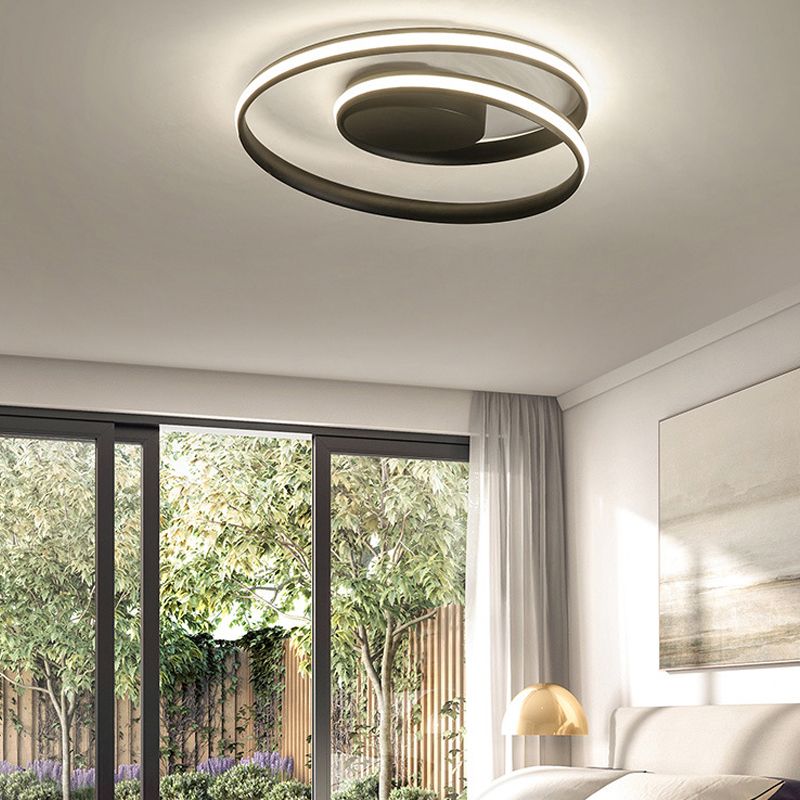 Plafonnier Cercle Simplicité Métal LED Près du Plafonnier