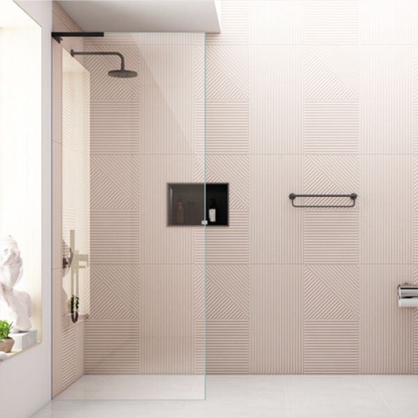 Simple Bathroom Tempered Glass Bath Screen, Frameless Fixed Partition Screen