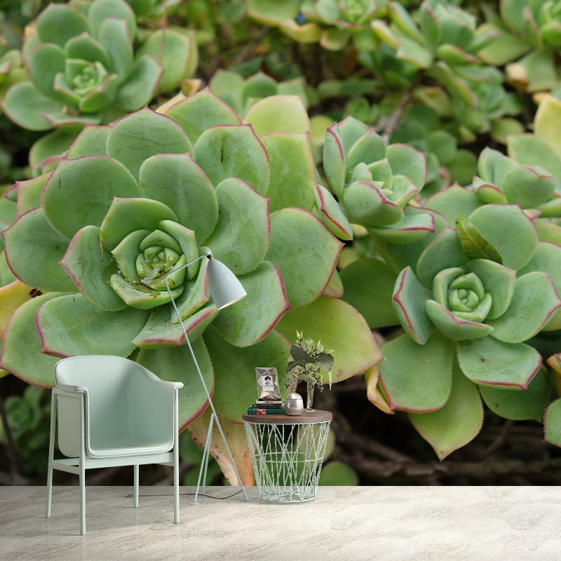 Green Plants Mural Wallpaper Environment Friendly Decorative Restaurant