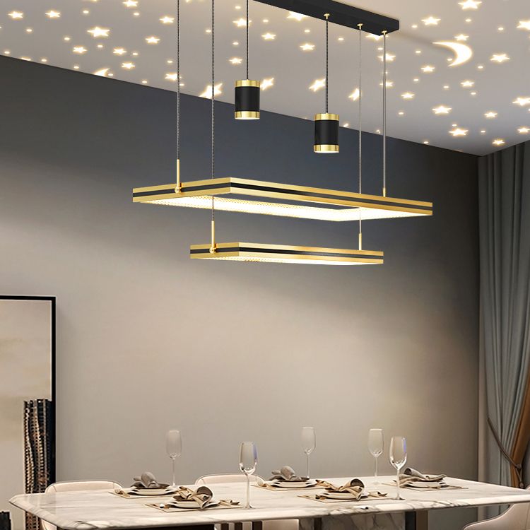 Contemporary Pendant Lights Linear Hanging Ceiling Lights for Dining Room