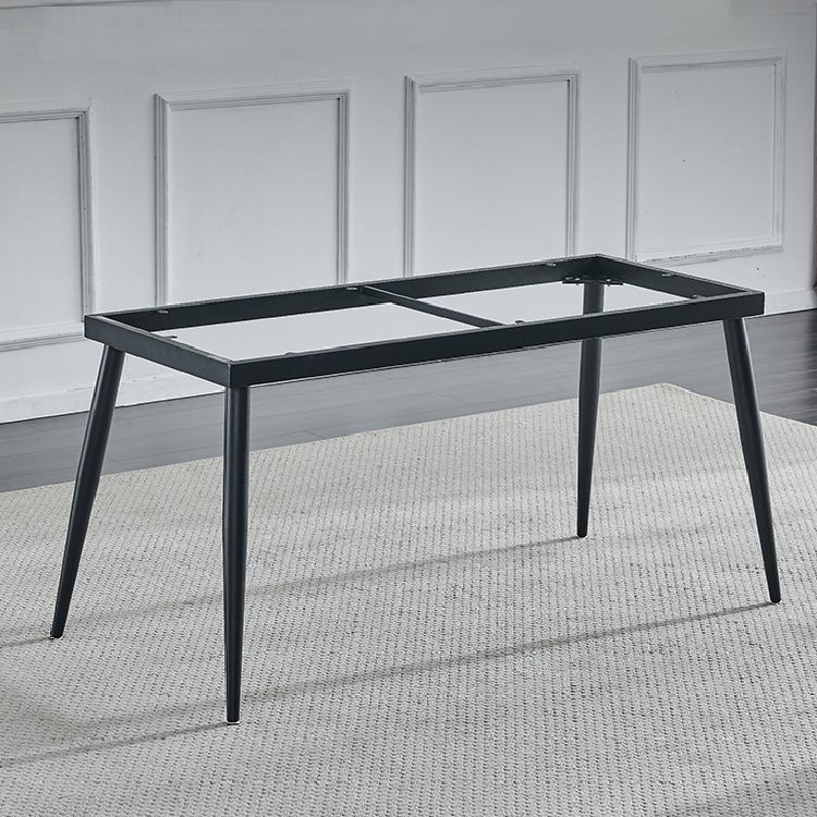 Industriële stijl rechthoek eettafel stenen eettafel met metalen 4 poten