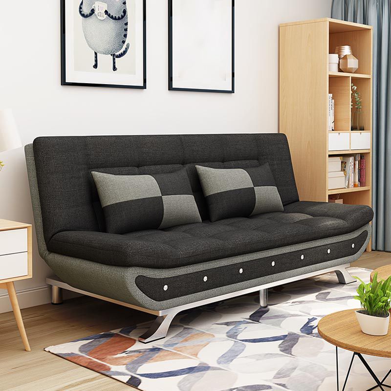 74.80 "W √ó 35.43" d √ó 35.43 "H Keks Back -Leinen -Armless -Sofa mit faltbarem