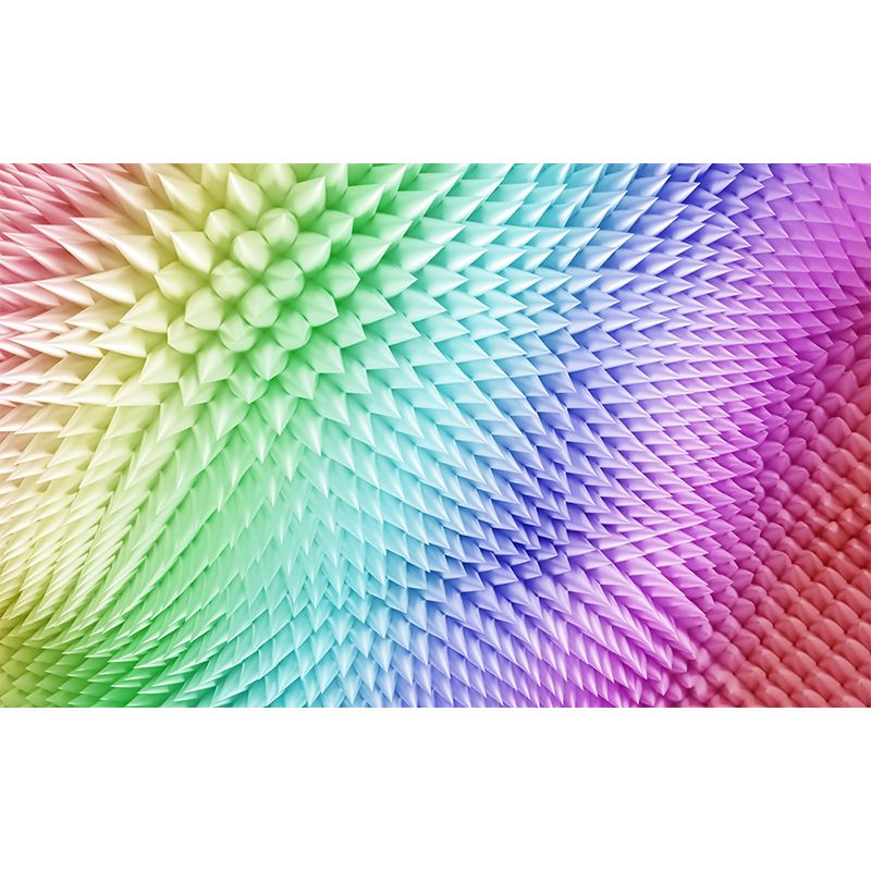 Colored Geometric Pattern Mural Decal Contemporary Non-Woven Material Wall Covering