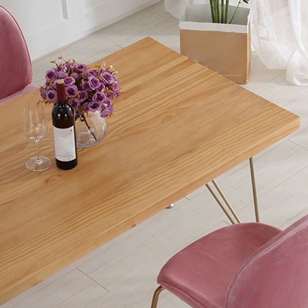 Mesa tradicional de comedor de madera maciza de pino de mesa de lujo para el hogar