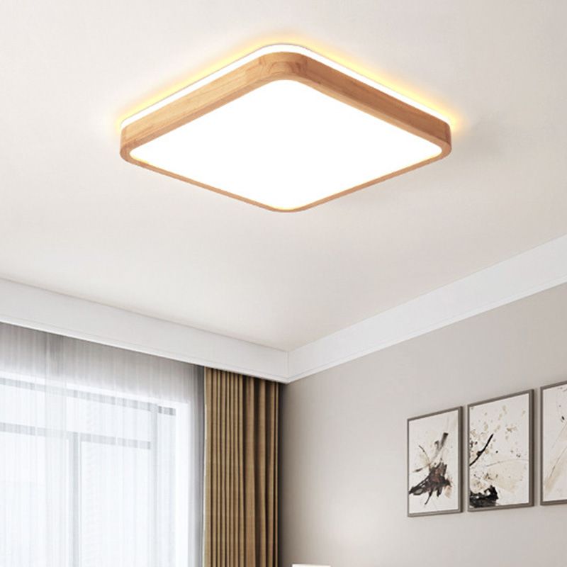 Soporte de montaje de luz de montaje moderno 1-Luz de techo de montaje a ras de la sala de estar con sombra acrílica