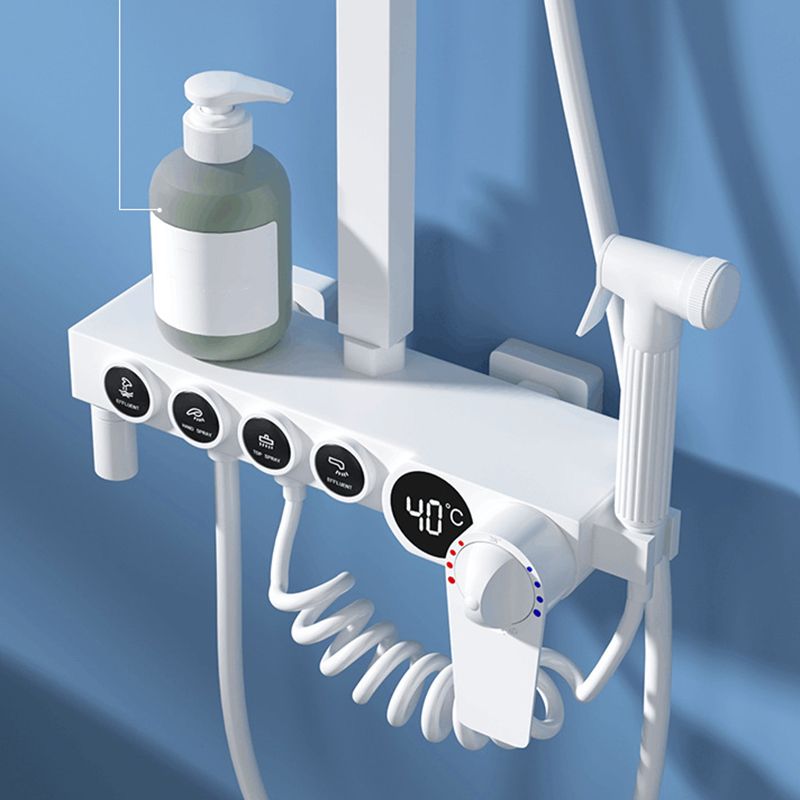 Modern Shower System Wall Mounted Rectangle Shower System with Hand Shower