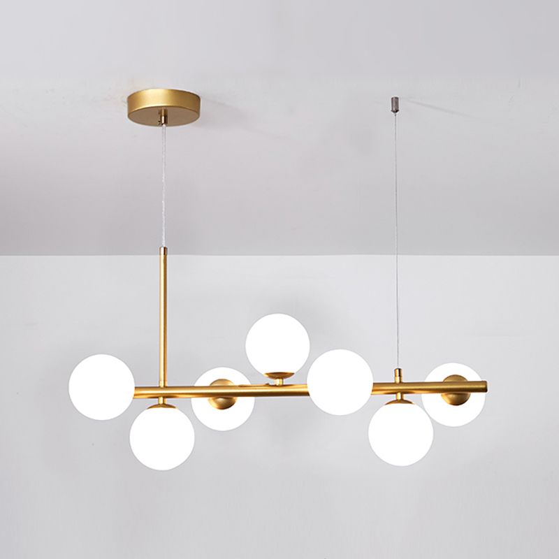 Comedor de la isla moderna nórdica Sombra de vidrio de lámpara colgante