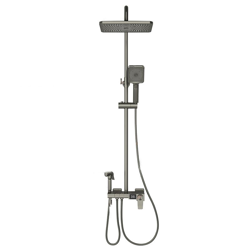 Modern Brass Shower System Adjustable Spray Pattern Shower Set