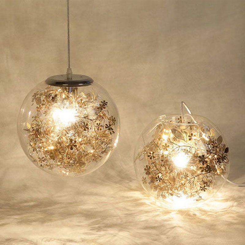 Schlafzimmer Einfache One Lampe Hanging Light Kit Globe Lucency Glass Anhängerlampe