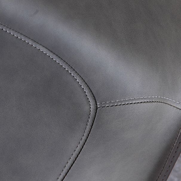 Metal Industrial Dining Chair Metallic Finish Solid Back Indoor Chair