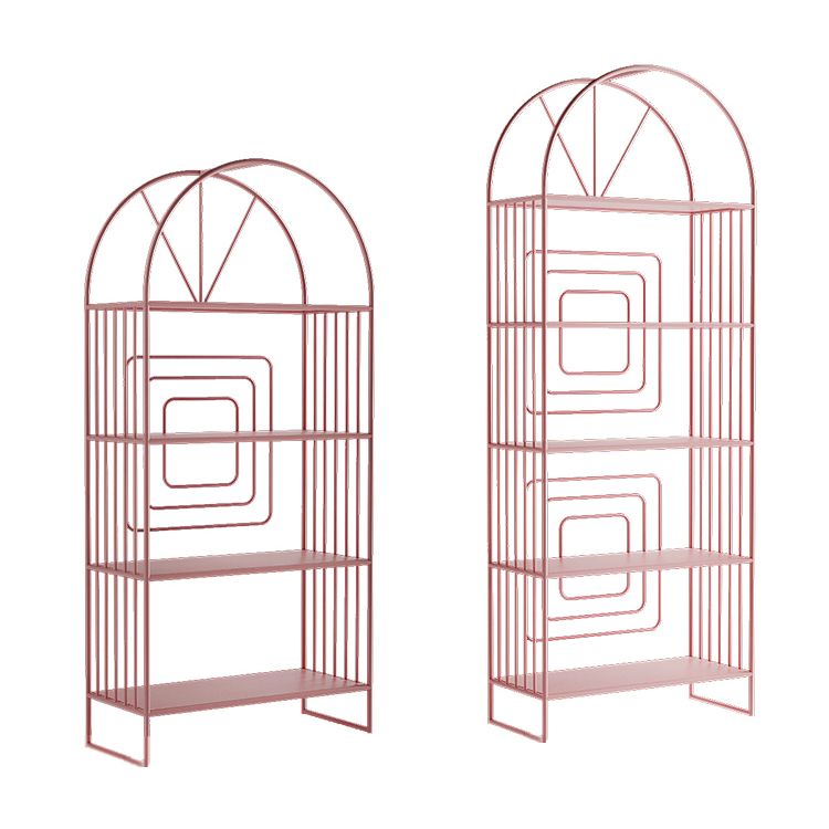 Scandinavian Style Metal Bookshelf Open Back Bookcase for Office