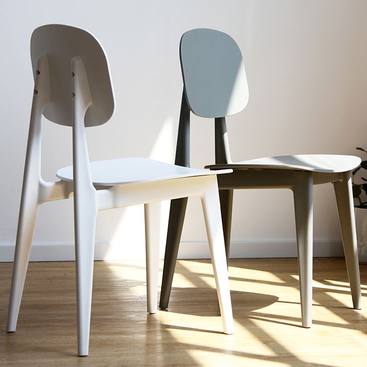 Contemporary Open Back Chair Plastic Dining Side Chair for Home