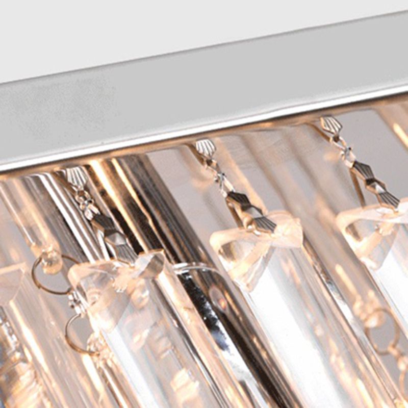 Modern Style Island Light Clear Crystal Chandelier Lamp for Living Room