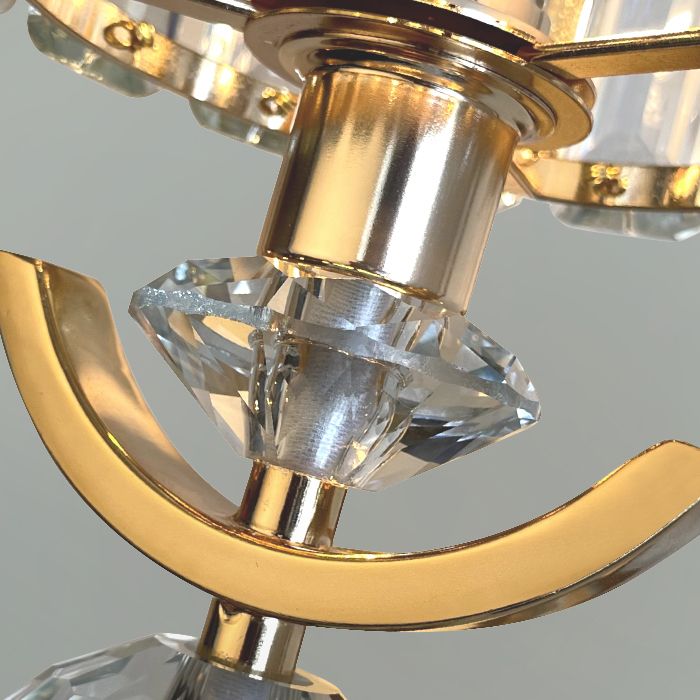 Luce di applique di ferro con paralume a parete postmoderna di cristallo lampada montata