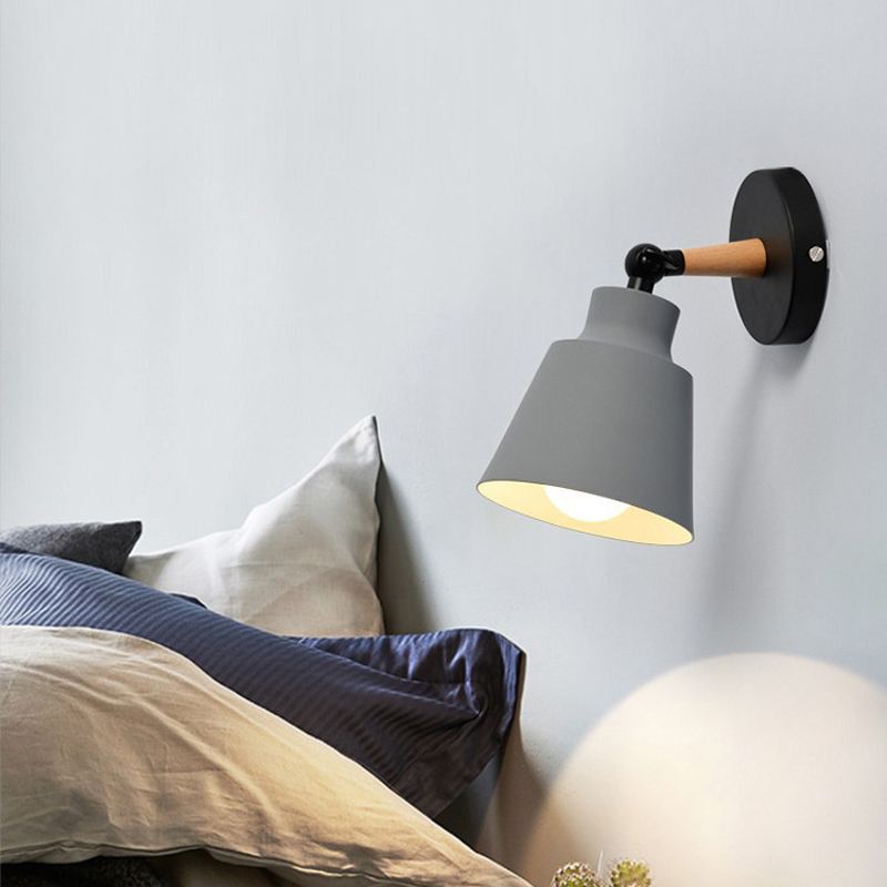 Contemporary Colorful Wall Light Simple Wooden Wall Light Sconce for Living Room