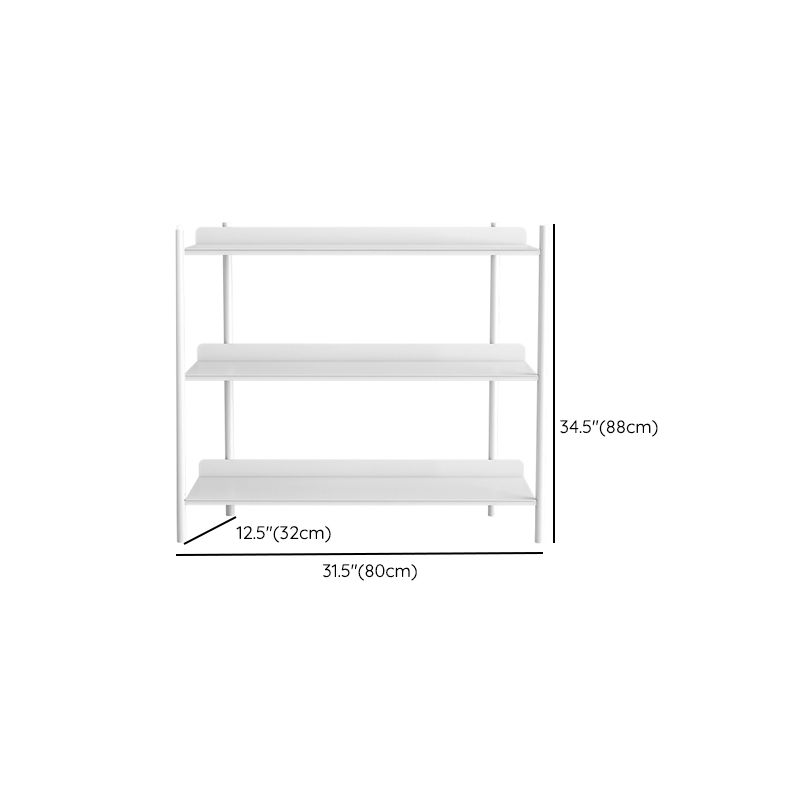 12.6" W Glam Shelf Bookcase Antique Finish Etagere Metal Bookshelf