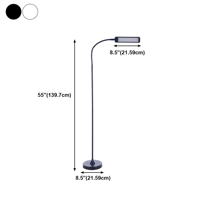 Modern Linear Floor Lamp Metal 1 Light LED Floor Light for Living Room