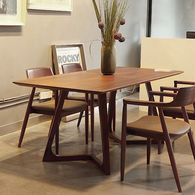 Modern 1/2/4/5 Pieces Dining Set Solid Wood Double Pedestal Dinette Set