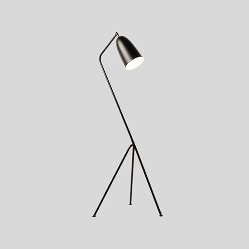 Macaron Tripod Floor Lamp Metal 1-Light Living Room Floor Light with Swivel Shade
