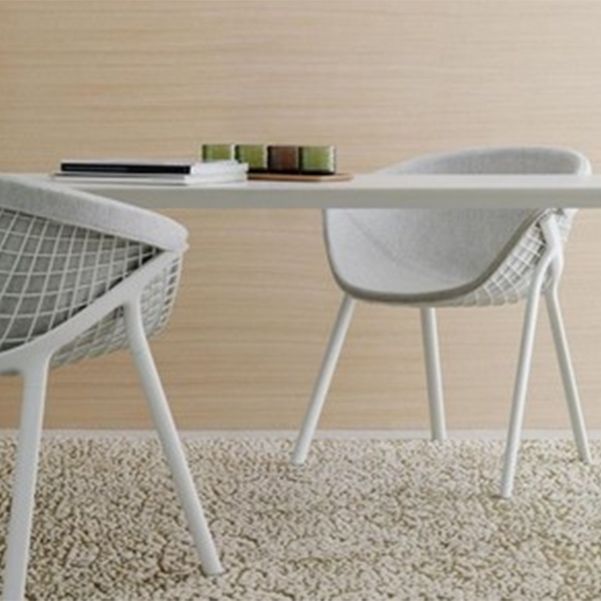Modern Style Arm Chair Metal Cross Back Dining Room Chair for Indoor