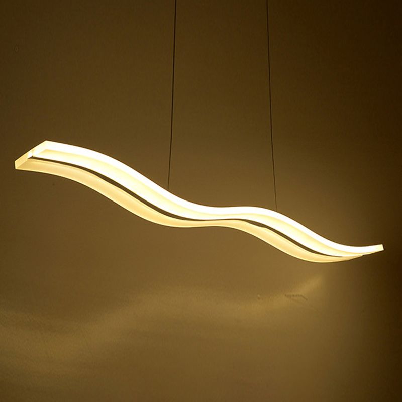 Moderne einfache Stilwellenlampe LED Hanging Light für Esszimmer