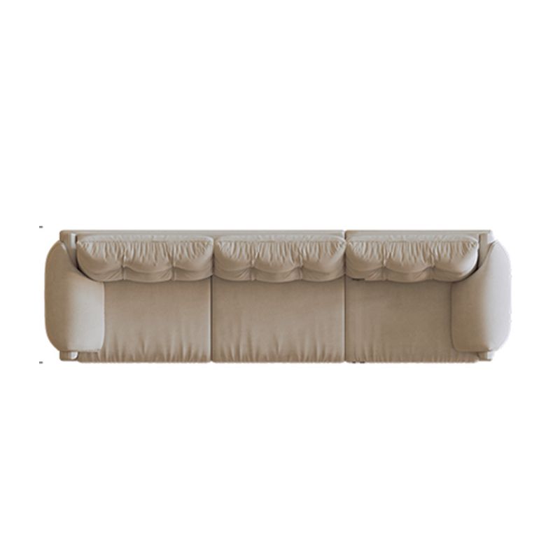 Scandinavian Sofa White Pillows Faux Leather Living Room Pillow Top Arm