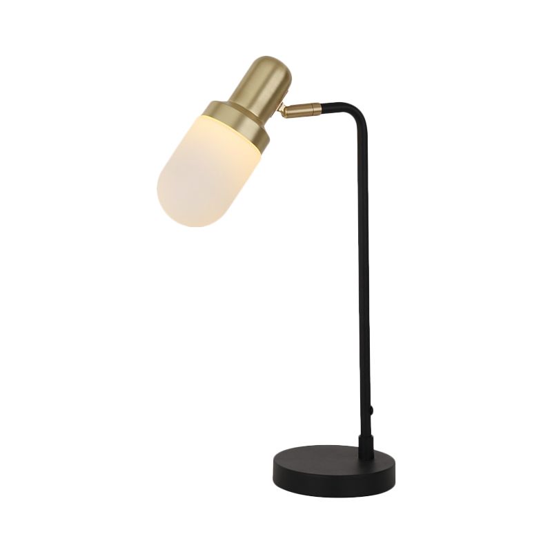 1 tête de chevet de chevet post post moderne lampe de nuit noire et or moderne avec capsule ombre en verre givré