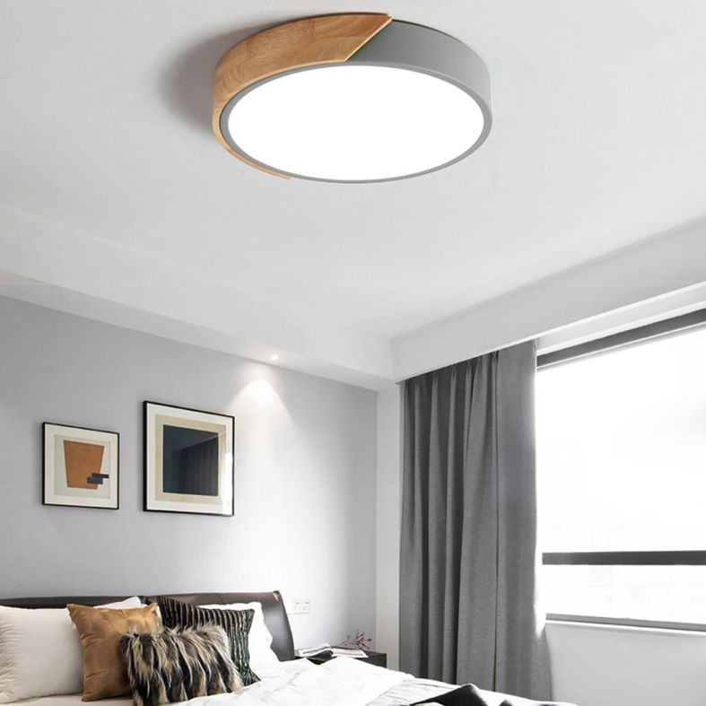Ultra-thin Round Led Flush Mount Ceiling Light Modern Minimalist Macaron Style Aisle Bedroom Study Energy-saving Lighting