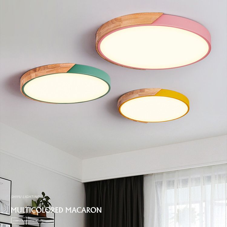 Runde Unterputzleuchten, moderne, schlichte Acryl-Deckenleuchte für Schlafzimmer