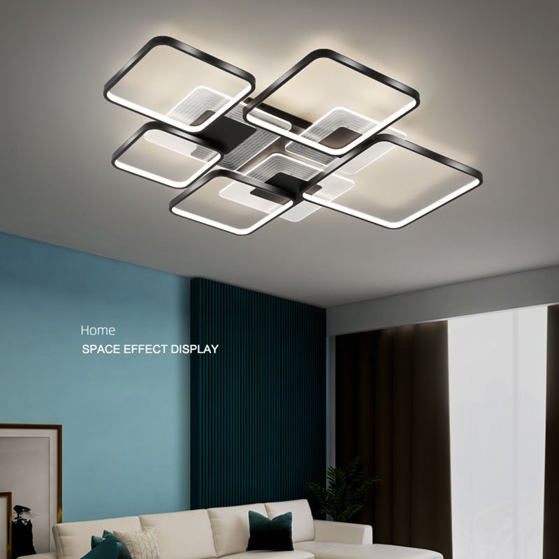 Square Flush Mount Light Flush Mount Led Lights Modern Flush Mount Light Fixtures for Living Room