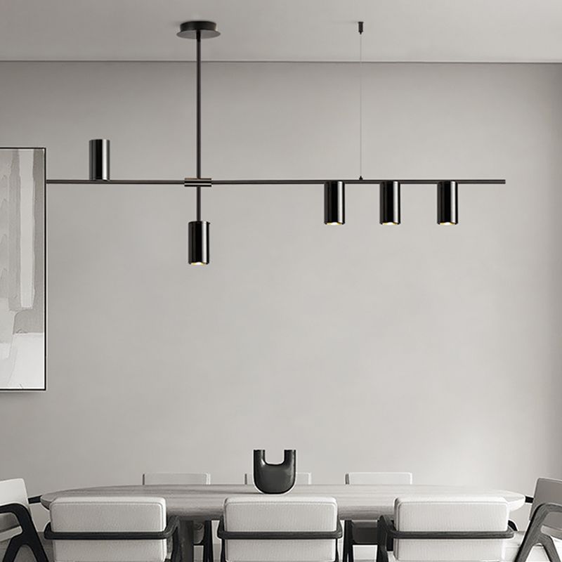 Linear 3 / 4 / 5 - Light Kitchen Island Pendant Iron Ceiling Pendant in Black / Gold