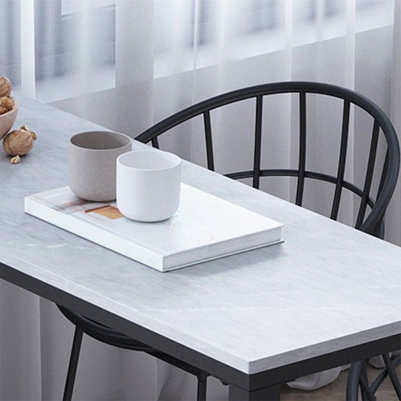 Modern Rectangle Bistro Bar Height Cocktail Table Marble Sled Indoor Bar Table