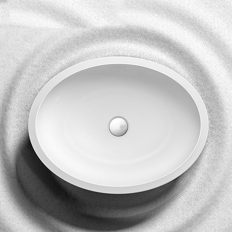 Oval Porcelain Vessel Sink Modern Bathroom Sink with Overflow(Not Including Faucet)