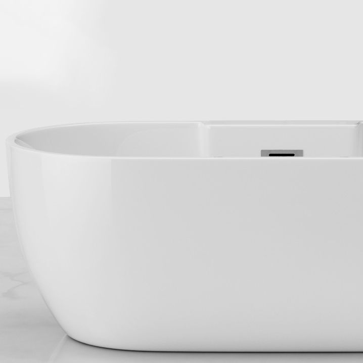 Modern Matte Acrylic Bath Tub Oval Freestanding Tub for Home