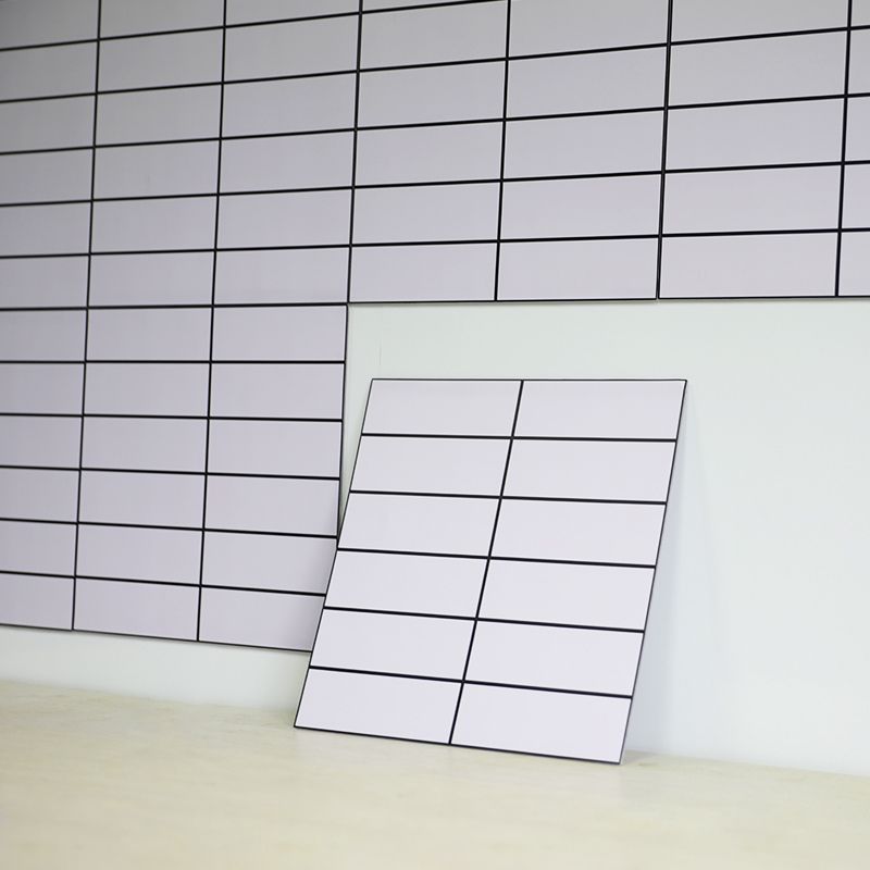 Tile-Peel & Stick Rectangle White Plastic Waterproof Tile-Peel & Stick for Shower 10 Pack